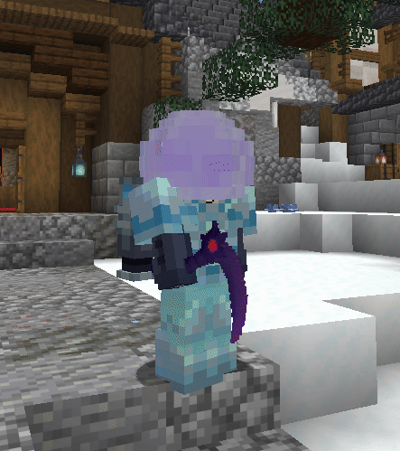 A hat, dagger texture and backpack cosmetic worn in game