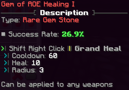 Rare gem aoe heal