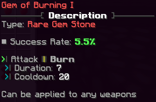 Rare gem burning