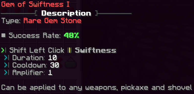 Rare gem swiftness